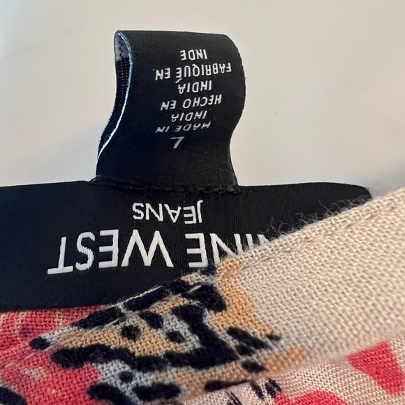 Nine West jeans scallop shell botanical shirt - Picture 3 of 4